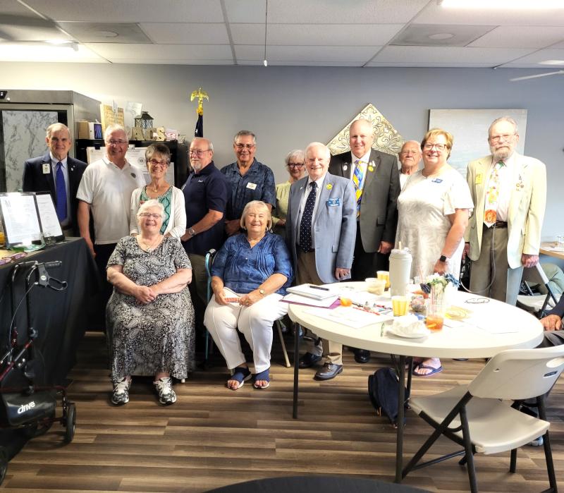 Lord Baltimore Lions Club officers for service year 2024-25 are in back (l-r) Karen Lucas and Jack Bauer. In the middle are Glenn Williams, Terry Elliott, Anne Gude, Paul Bolton, Tony Rinaudo, John Monahan, Scott Brannan, Kathy Brannan and Karl Gude. In front are Thrynn Kirby and Janet Bauer. SUBMITTED PHOTOS